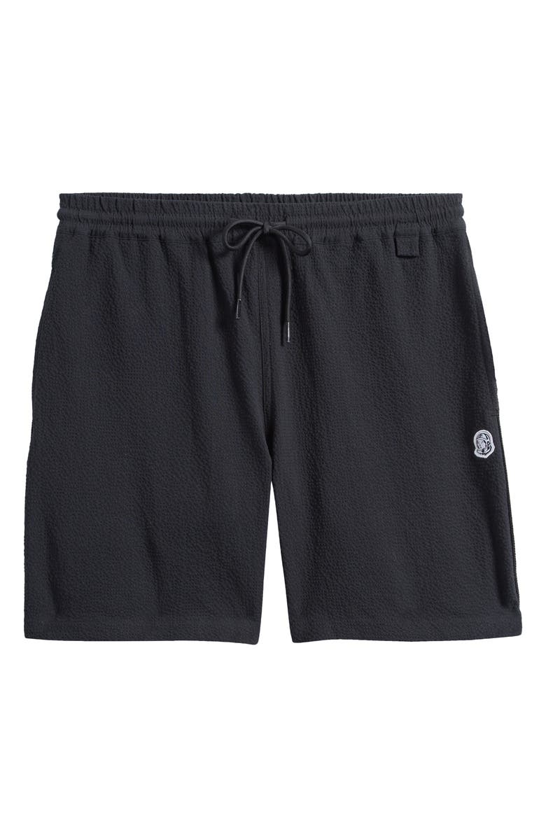 Billionaire Boys Club BB Solar Cotton Seersucker Drawstring Shorts, Alternate, color, Black
