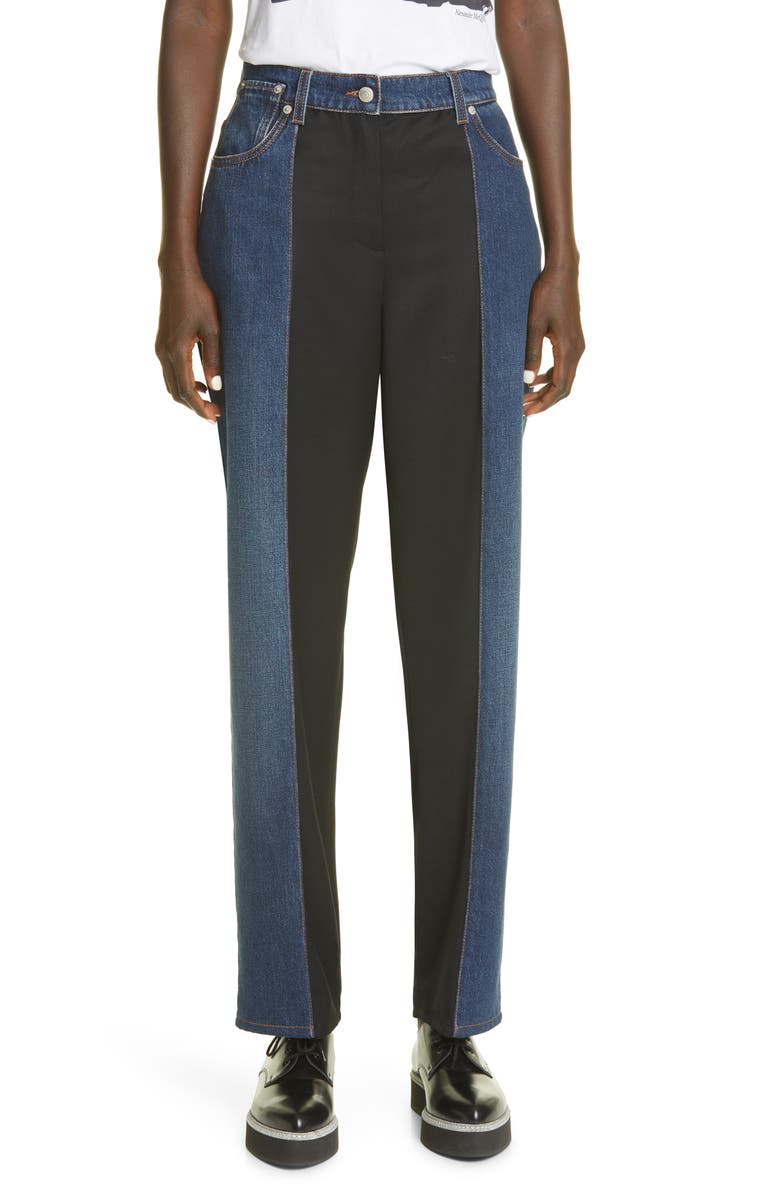 McQueen Alexander McQueen Hybrid Boyfriend Jeans, Main, color,