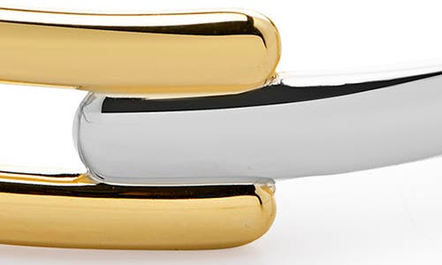 Monica Vinader Two-tone Link Bangle Bracelet In Gold