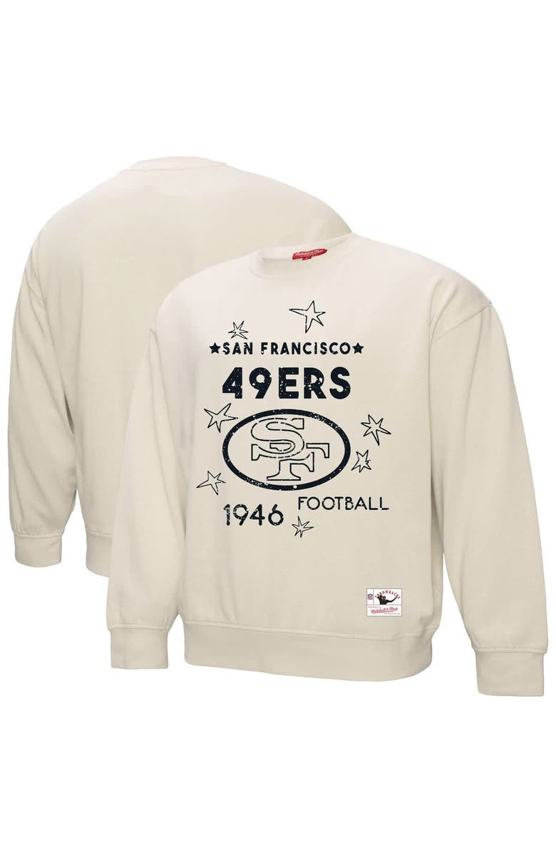 Mitchell & Ness Women's Mitchell & Ness Cream San Francisco 49ers Plus Size Shooting Star Sweatshirt, Main, color, Cream
