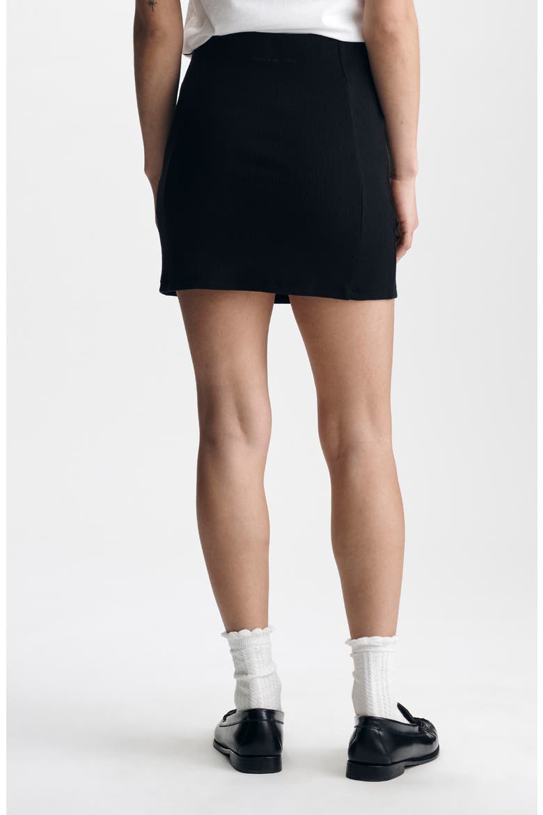 Rib Miniskirt, Alternate, color, BLACK
