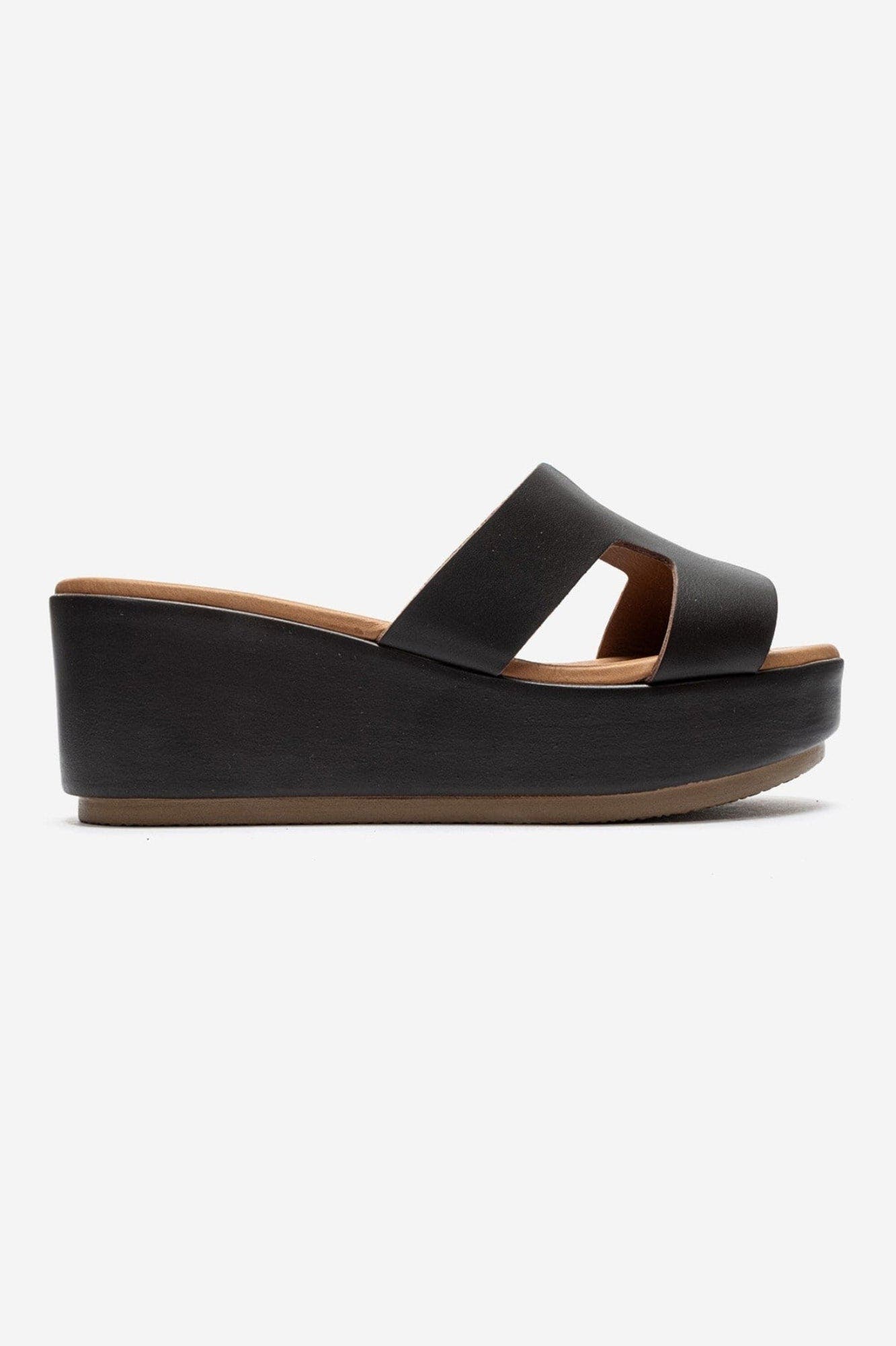 Lia Leather Platform Sandal, Alternate, color, Brown Leather