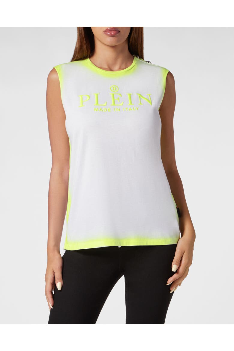 Tank Top Fluo Women, Main, color, white