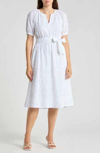 Perry Embroidered Eyelet Cotton Midi Dress