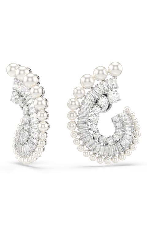 Ariana Grande x Swarovski hoop earrings, Crystal pearl
