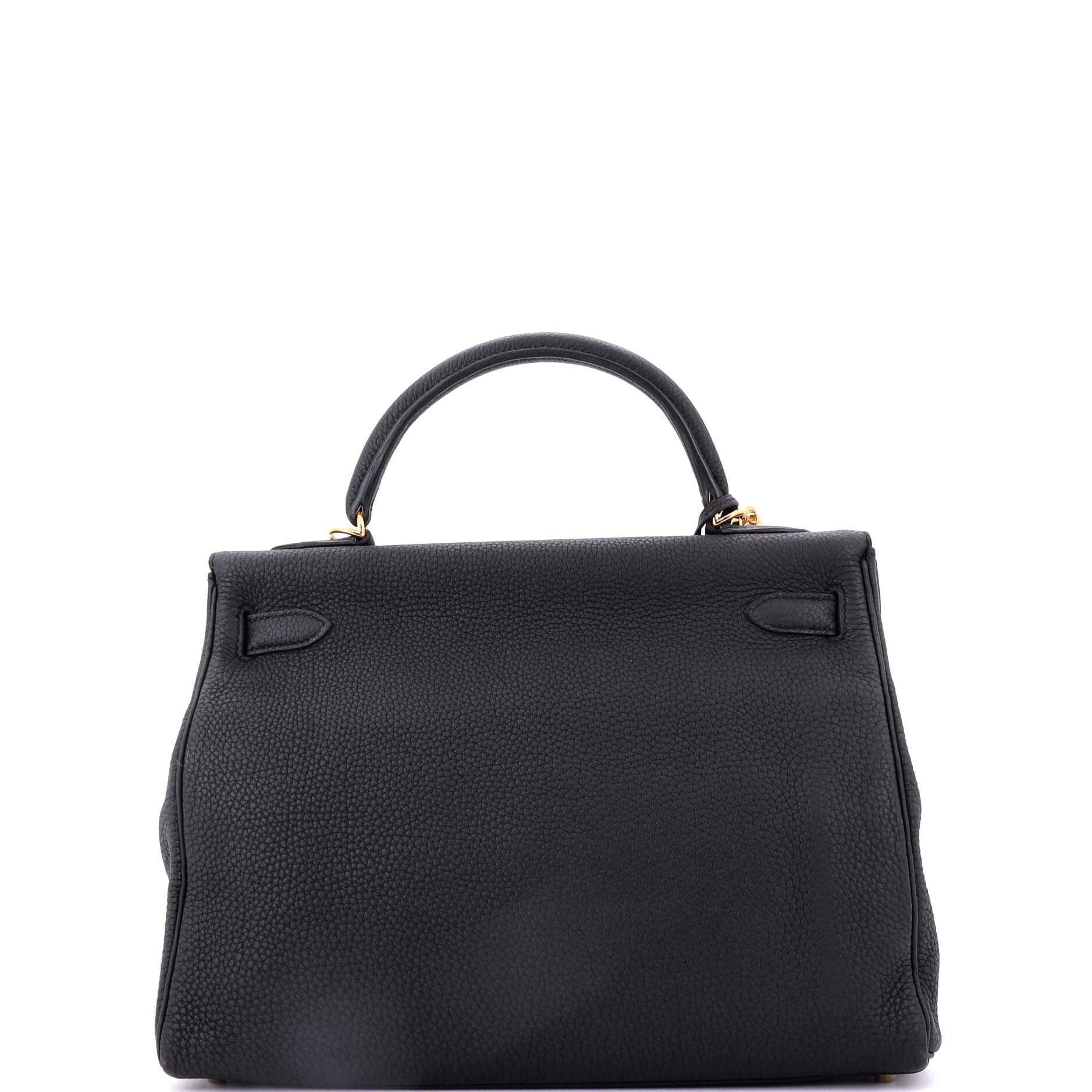 Pre-Owned Hermes Kelly Handbag Black Togo with Gold Hardware 32, Alternate, color, 