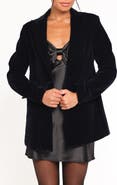 Petal & Pup Clive Two-Button Velvet Blazer