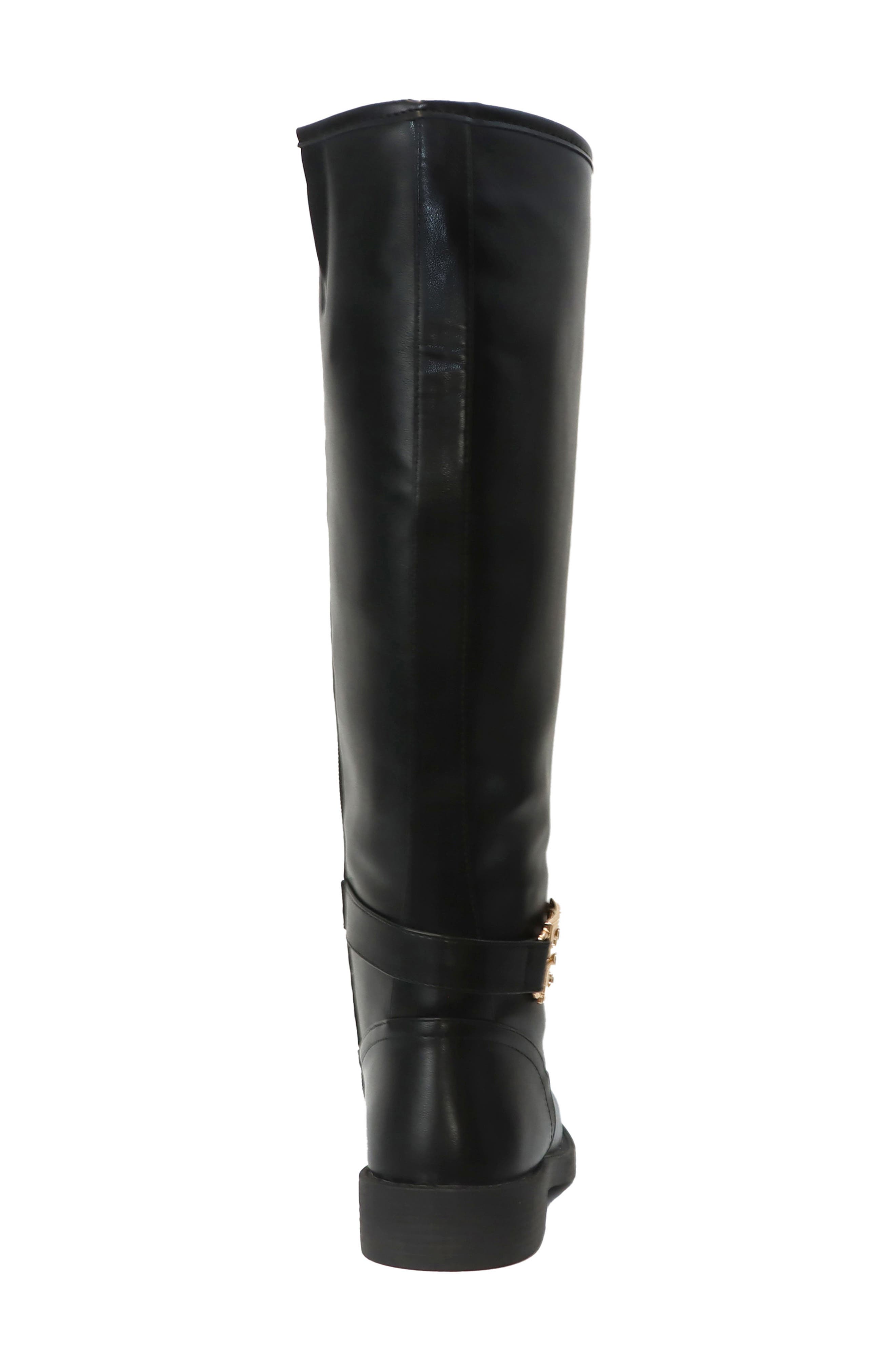 Erin Faux Leather Tall Boot, Alternate, color, BLACK