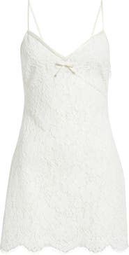 LoveShackFancy Petaline Floral Lace Cotton Blend Minidress