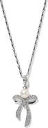 Nadri Eros Bow Cubic Zirconia Pendant Necklace