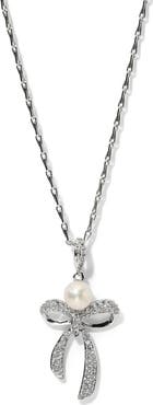Nadri Eros Bow Cubic Zirconia Pendant Necklace