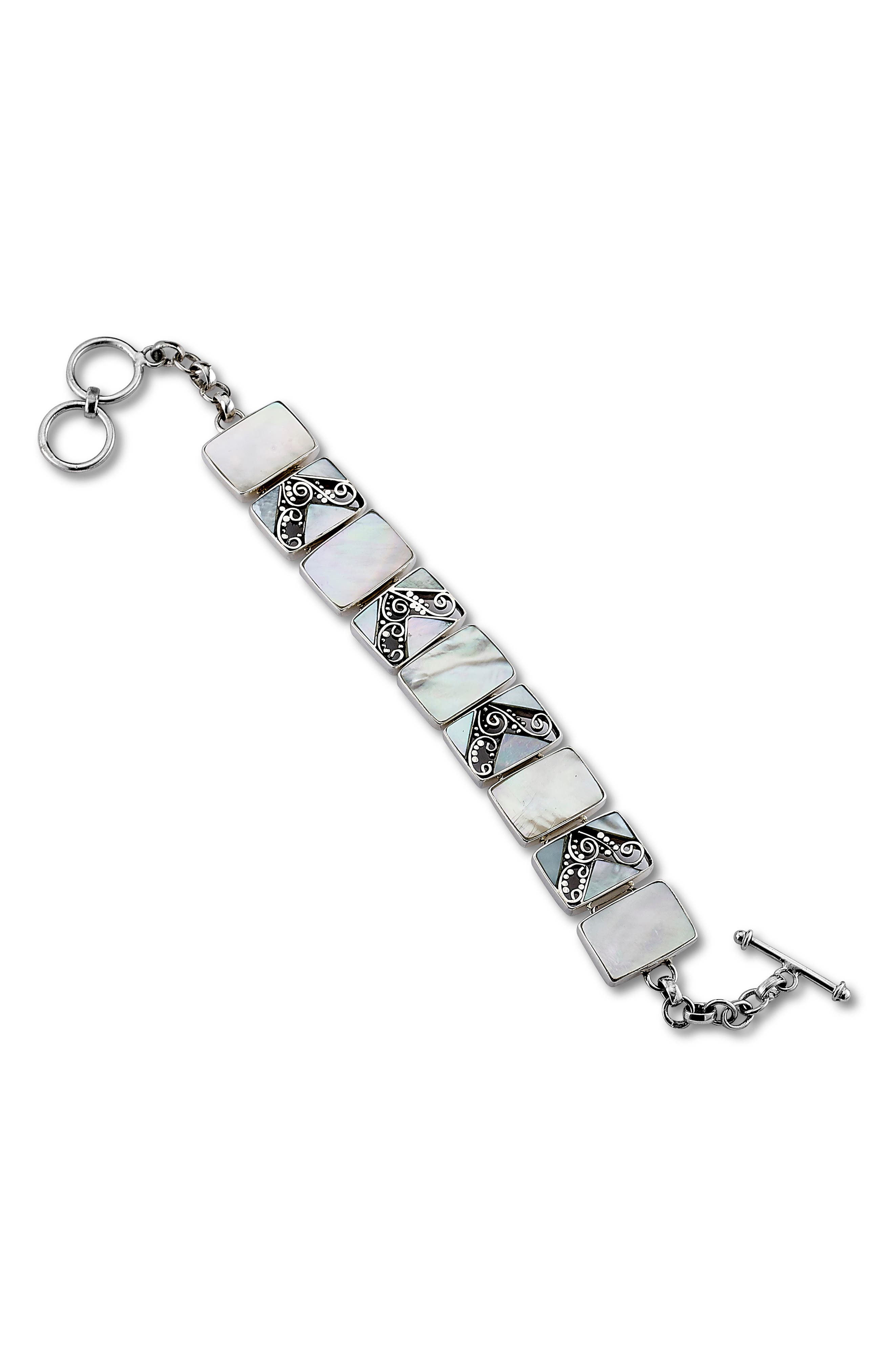 Bali Mother of Pearl Scrollwork Bracelet