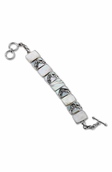 Bali Mother of Pearl Scrollwork Bracelet
