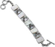 SAMUEL B. Bali Mother of Pearl Scrollwork Bracelet