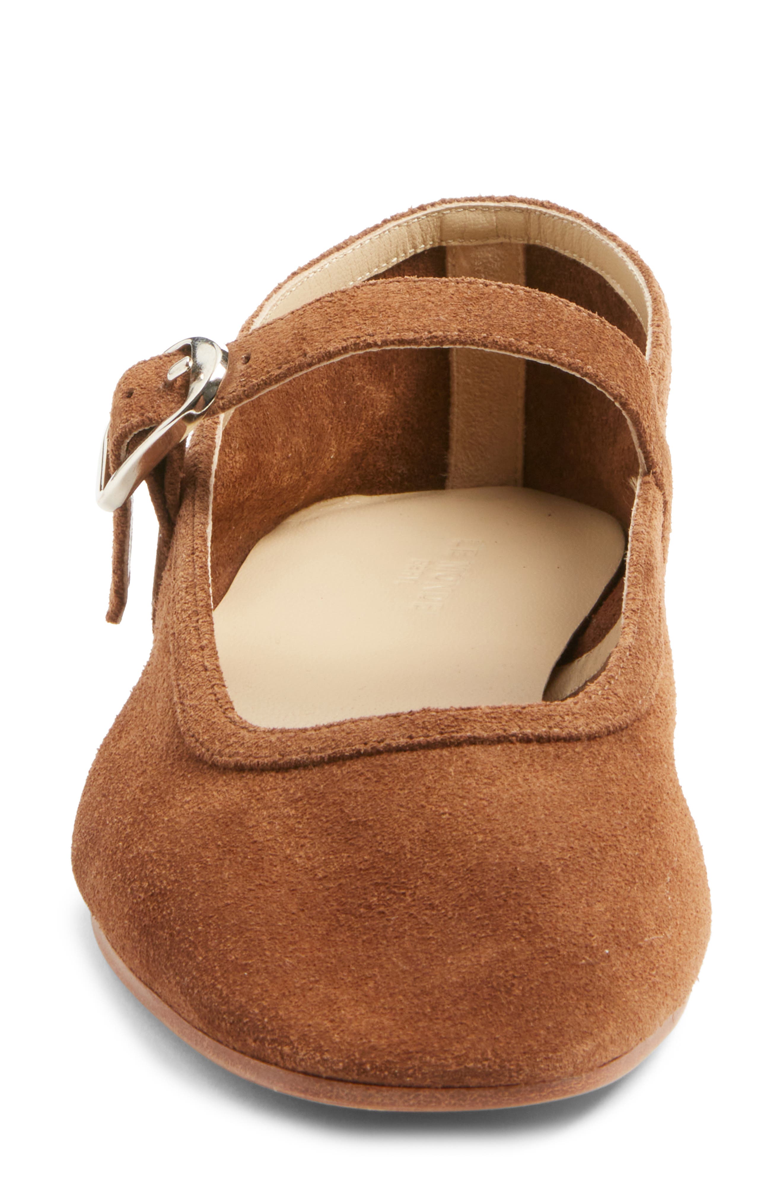 Le Monde Beryl Suede Mary Jane Flat, Alternate, color, Dark Cinnamon