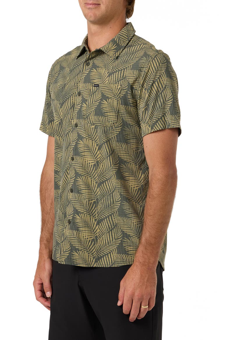 TRVLR Perforated Short Sleeve Performance, Alternate, color, DARK OLIVE