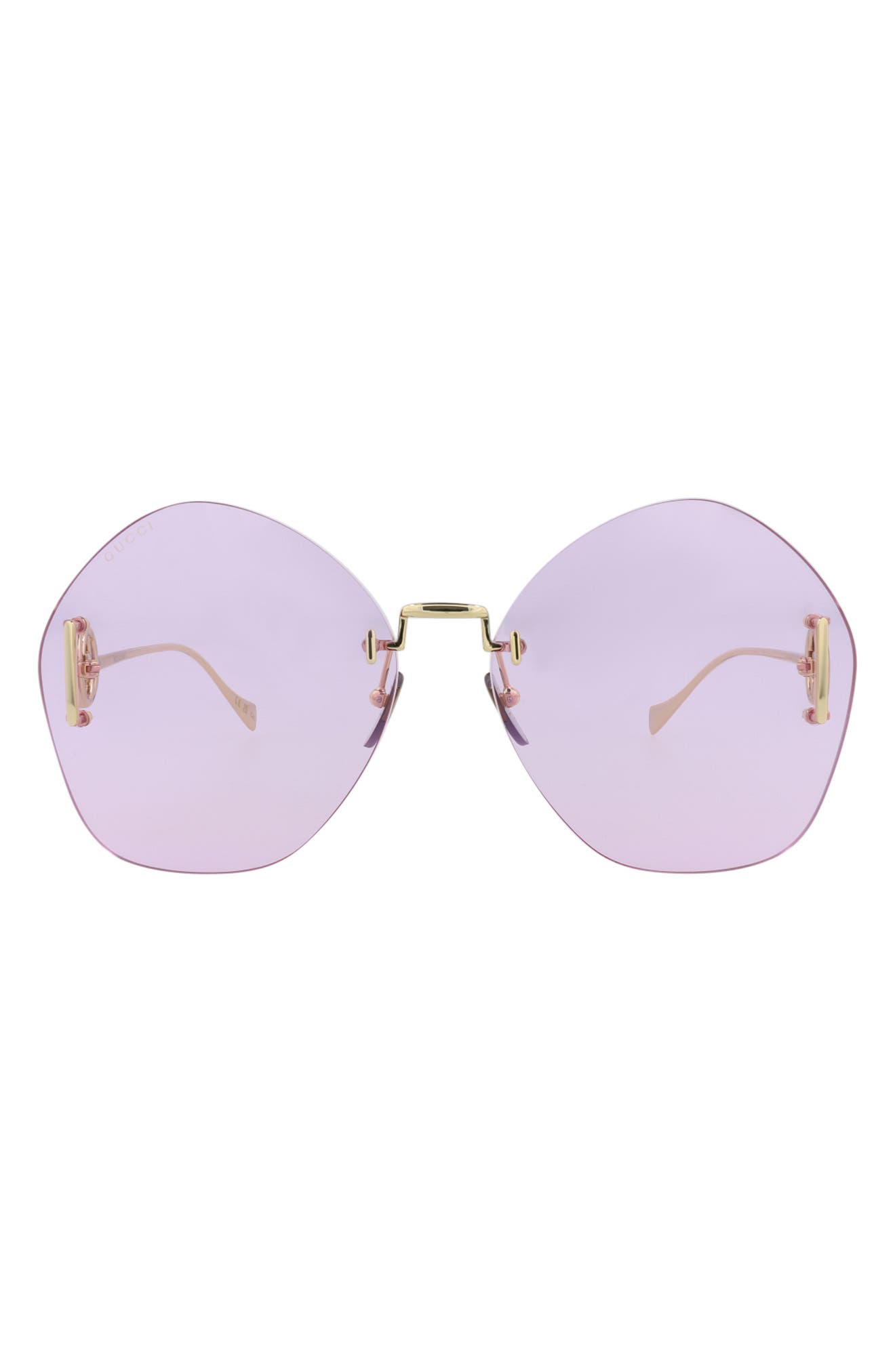 Gucci Novelty 65mm Oversize Round Sunglasses