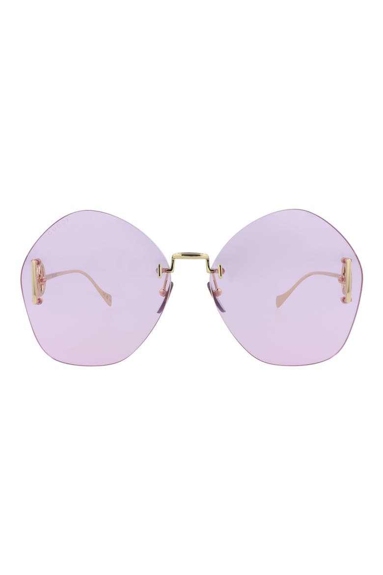 Novelty 65mm Oversize Round Sunglasses, Main, color, GOLD GOLD VIOLET
