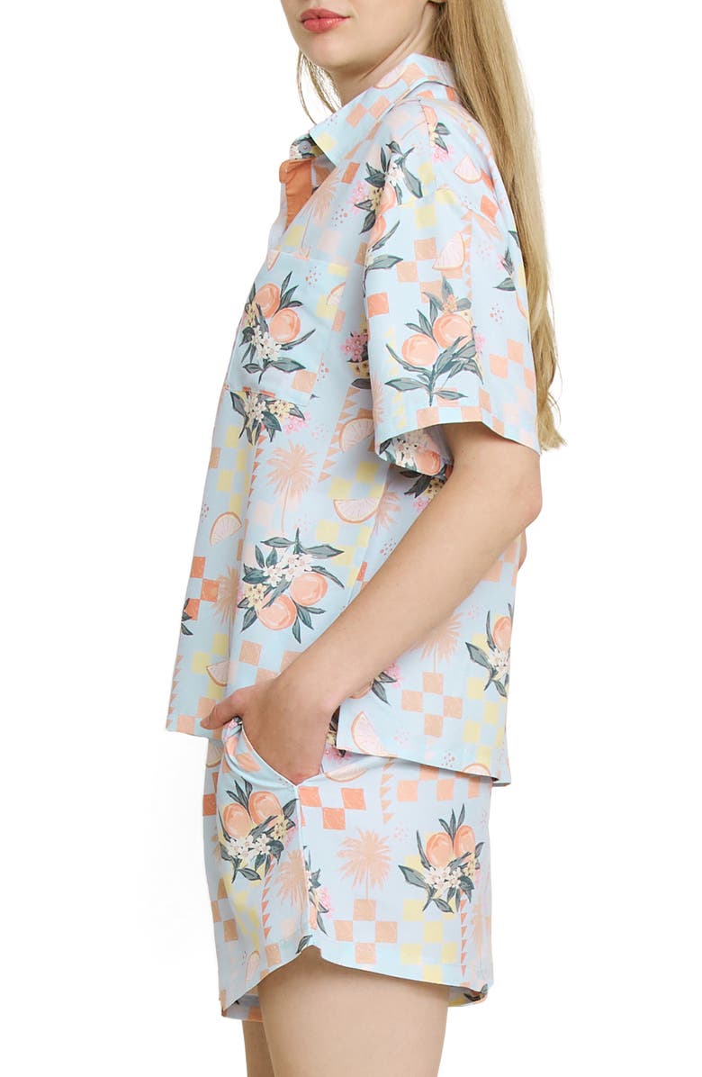 Honeydew Brunch Date Short Pajamas, Alternate, color, Citrus Check
