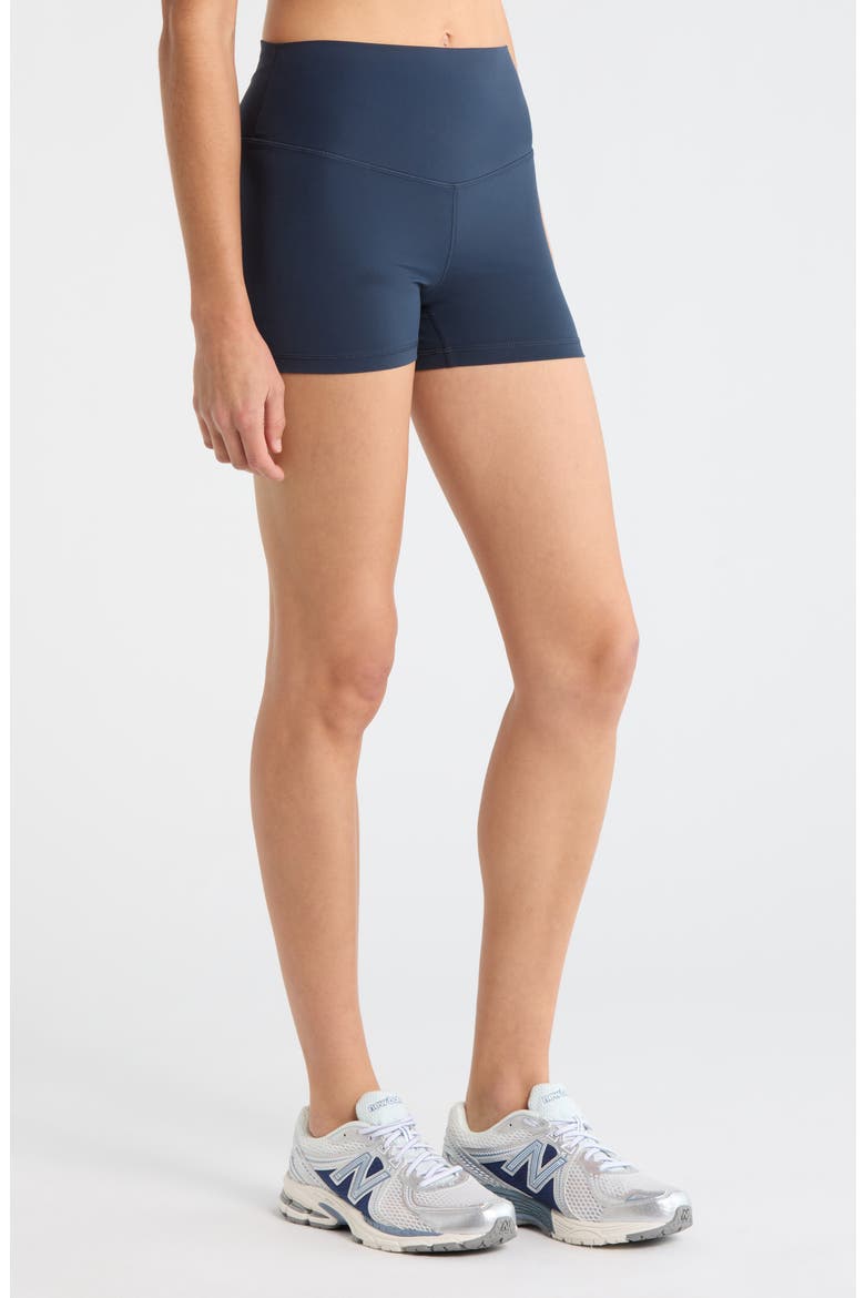 Luxe Lite High Waist Shorty Shorts, Alternate, color, NAVY SAPPHIRE