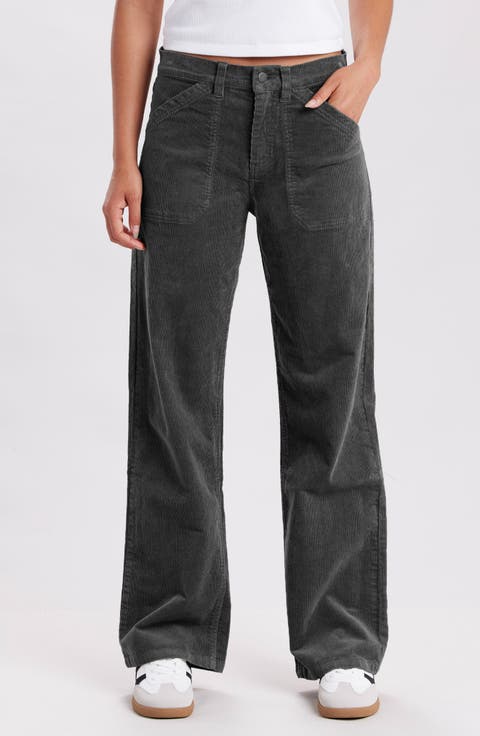 Marcie High Waist Wide Leg Corduroy Pants
