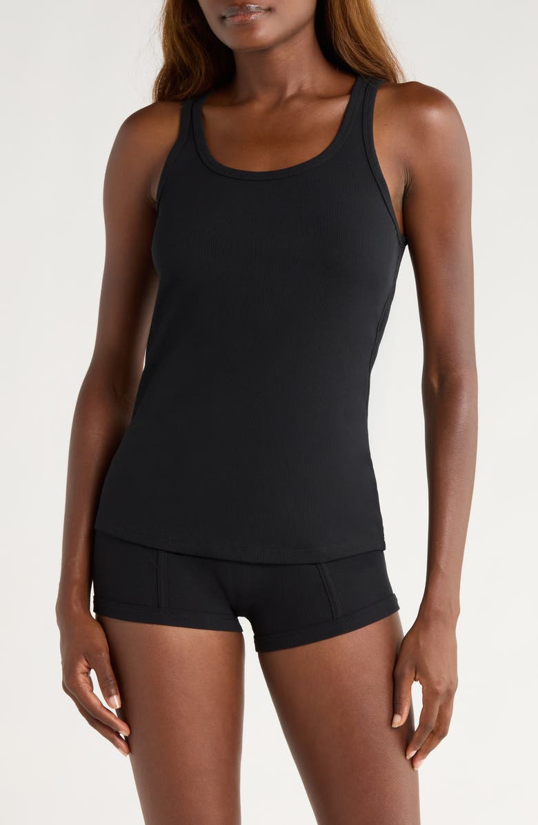 TomboyX Power Rib Tank Top, Main, color, Black