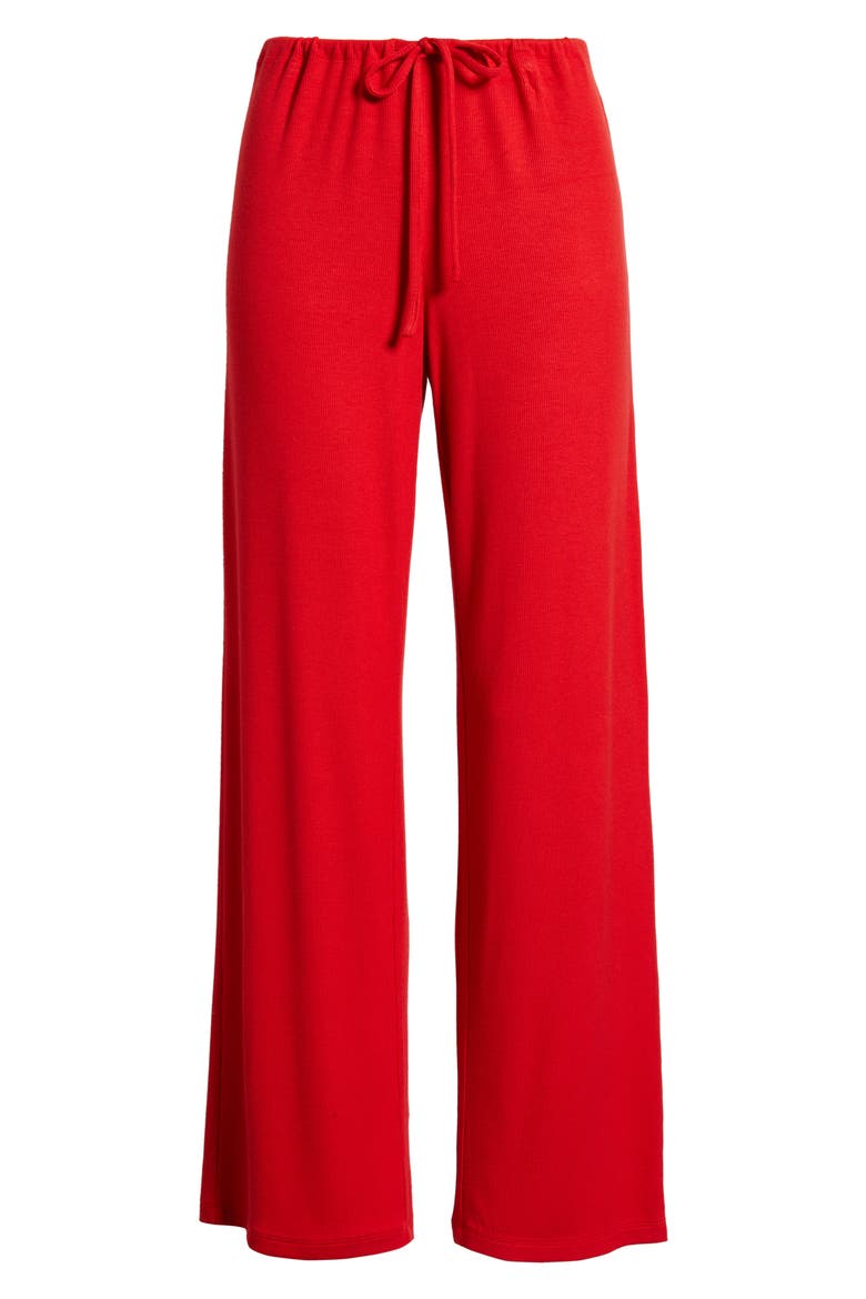 Daydream Rib Lounge Pants, Alternate, color, RED SALSA
