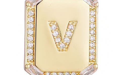 Adornia Initial Tag Pendant Necklace