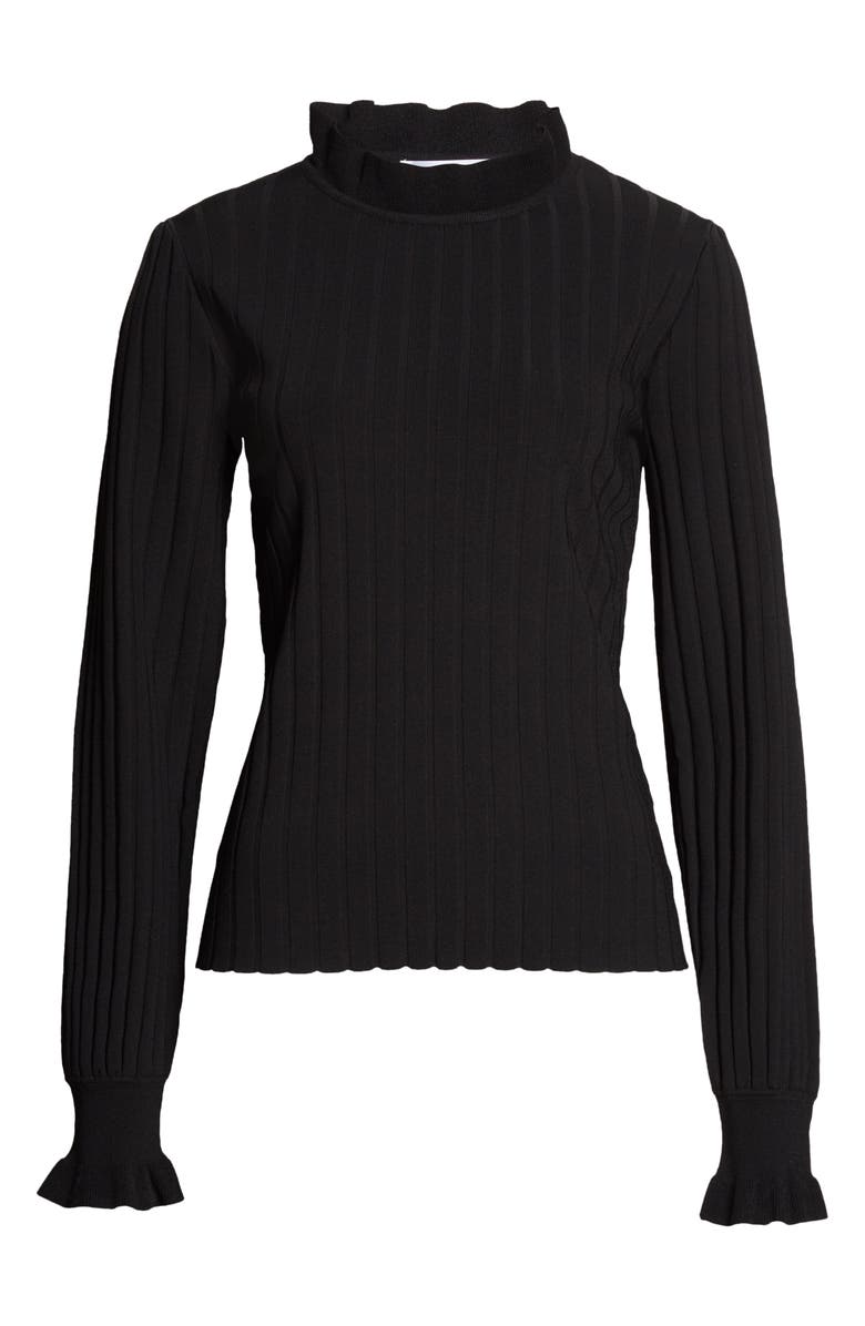 Max Mara Zoraide Ruffle Rib Sweater, Alternate, color, 