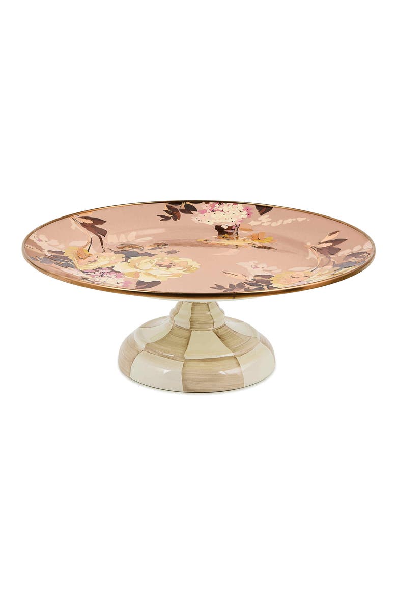 Wild Rose Mauve Small Pedestal Platter, Main, color, MAUVE