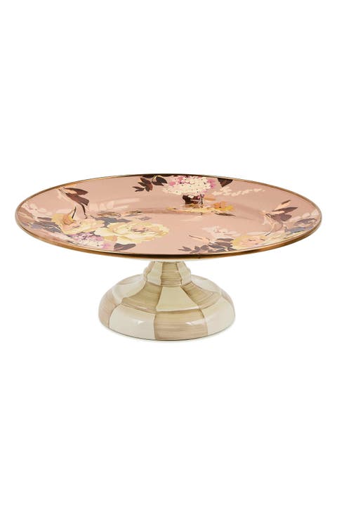 Wild Rose Mauve Small Pedestal Platter