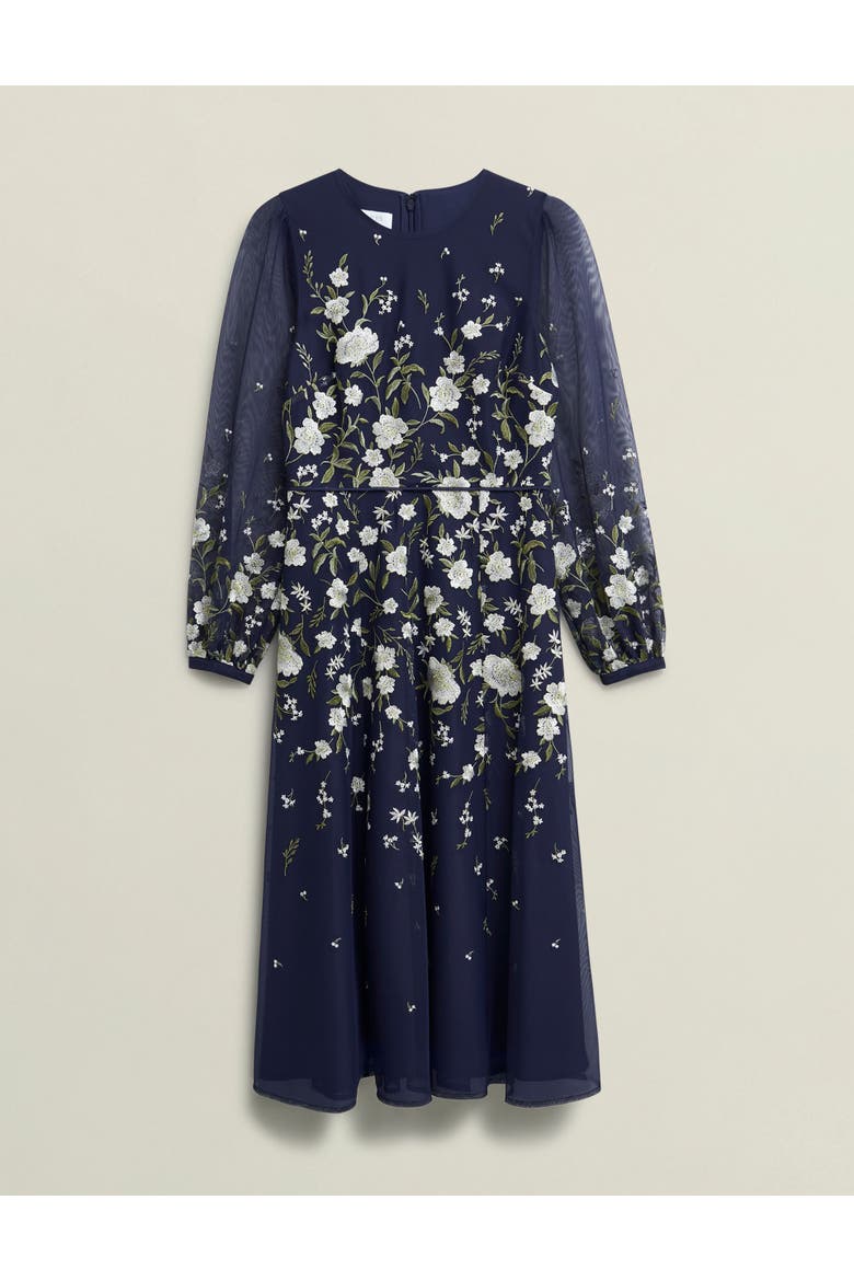 Lois Embroidered Dress, Alternate, color, Midnight Yellow