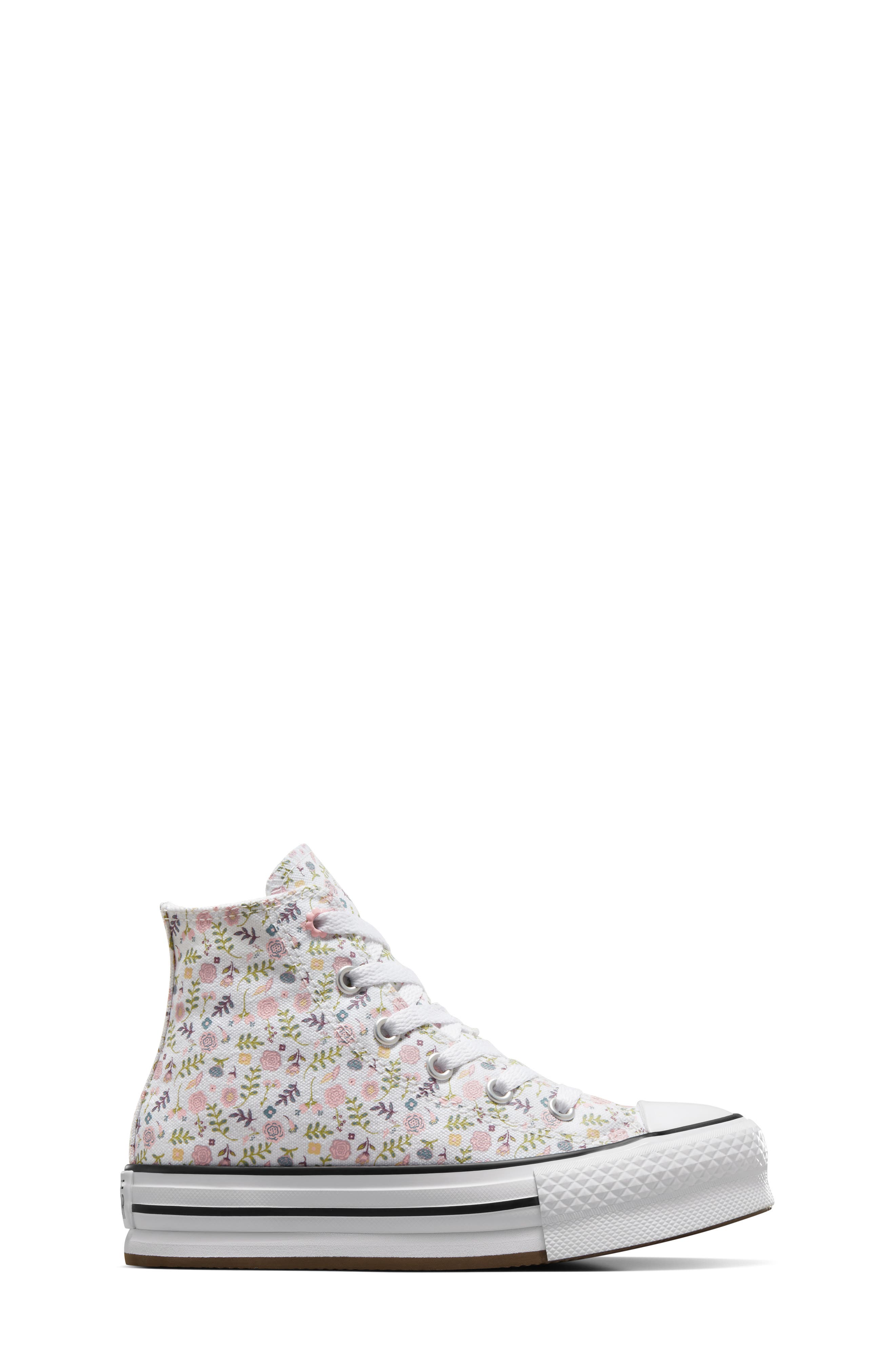 Converse Kids' Chuck Taylor<sup>®</sup> All Star<sup>®</sup> EVA Lift High Top Platform Sneaker, Alternate, color, White/Sunrise Pink