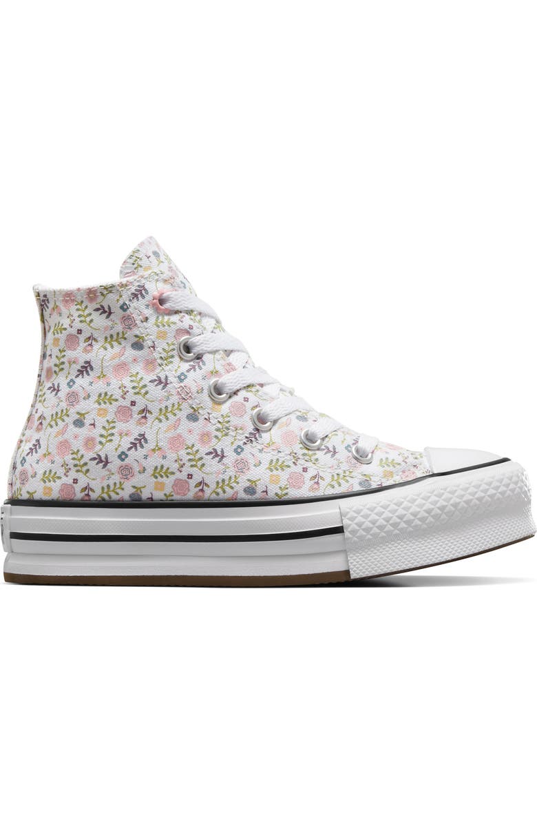 Converse Kids' Chuck Taylor<sup>®</sup> All Star<sup>®</sup> EVA Lift High Top Platform Sneaker, Alternate, color, White/Sunrise Pink