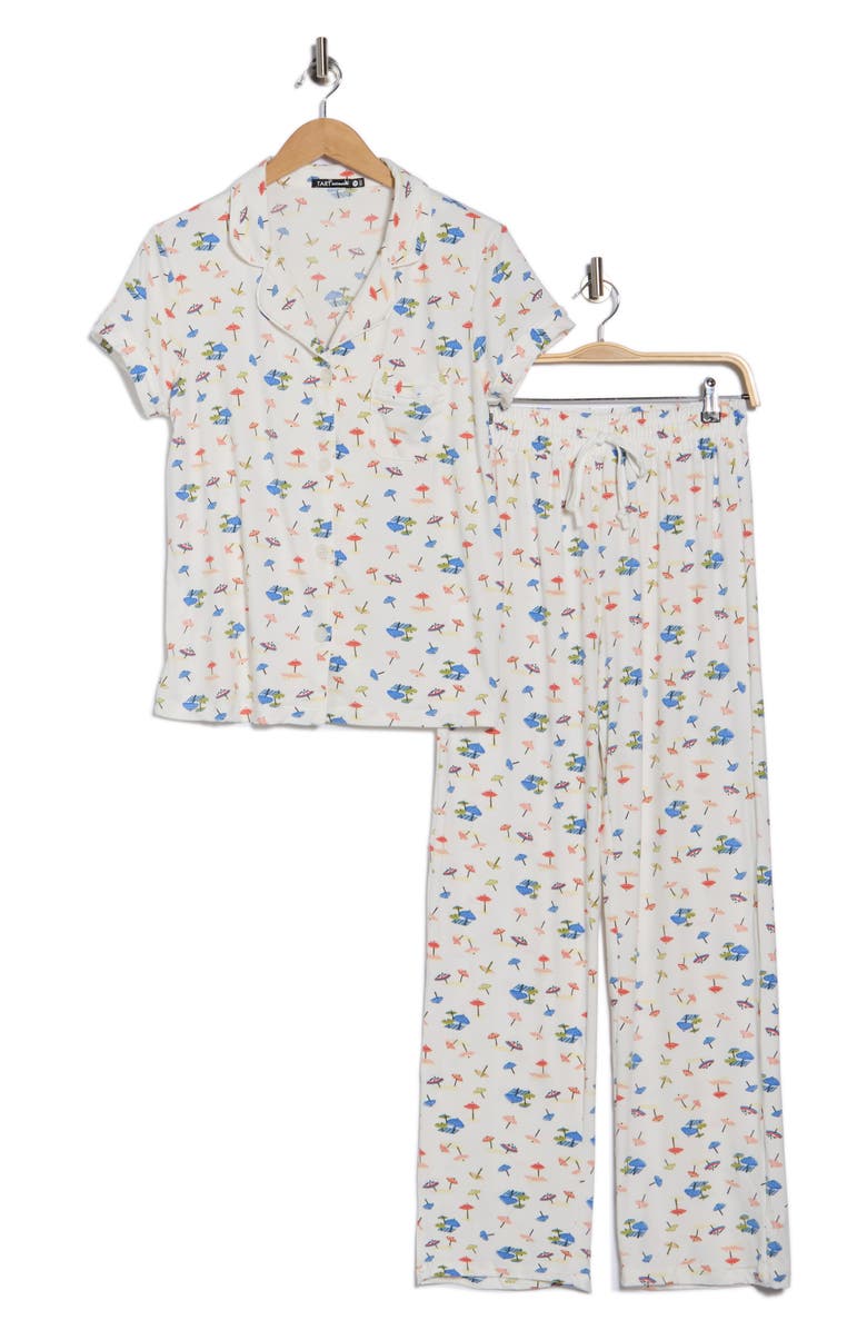Tart Ginnie Brushed Jersey Pajamas, Alternate, color, Umbrella Prints