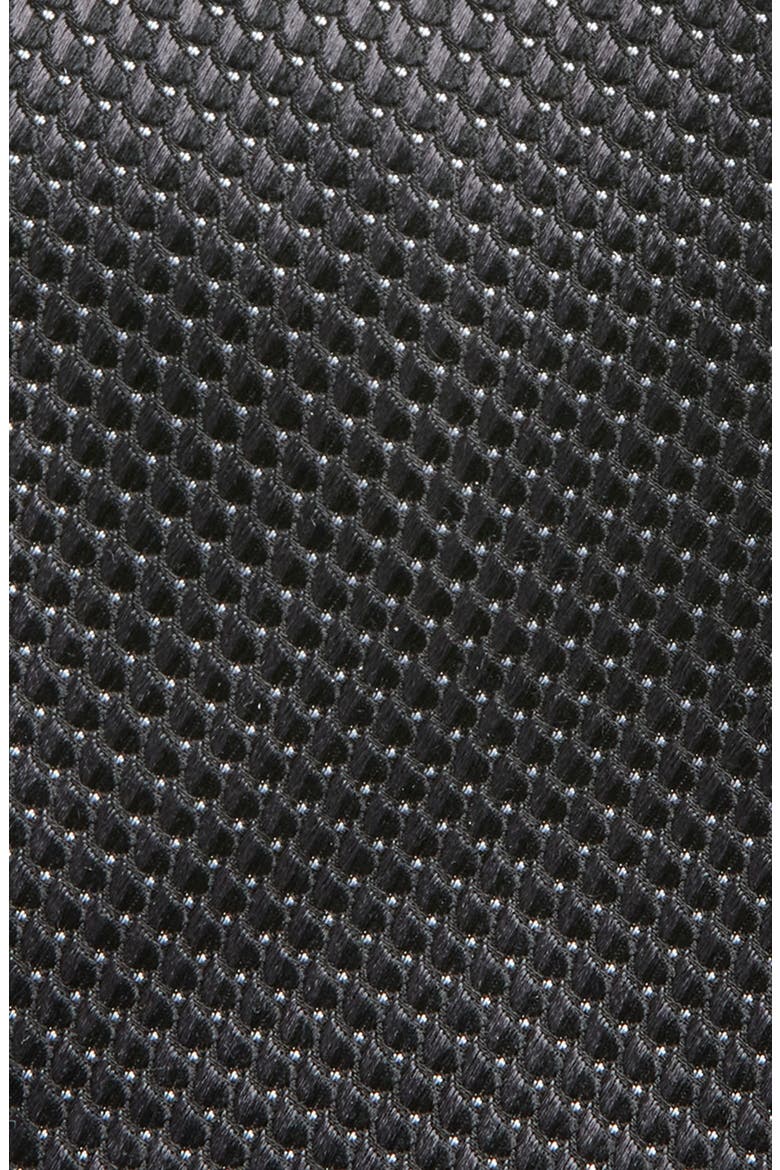 Neat Silk Tie, Alternate, color, BLACK