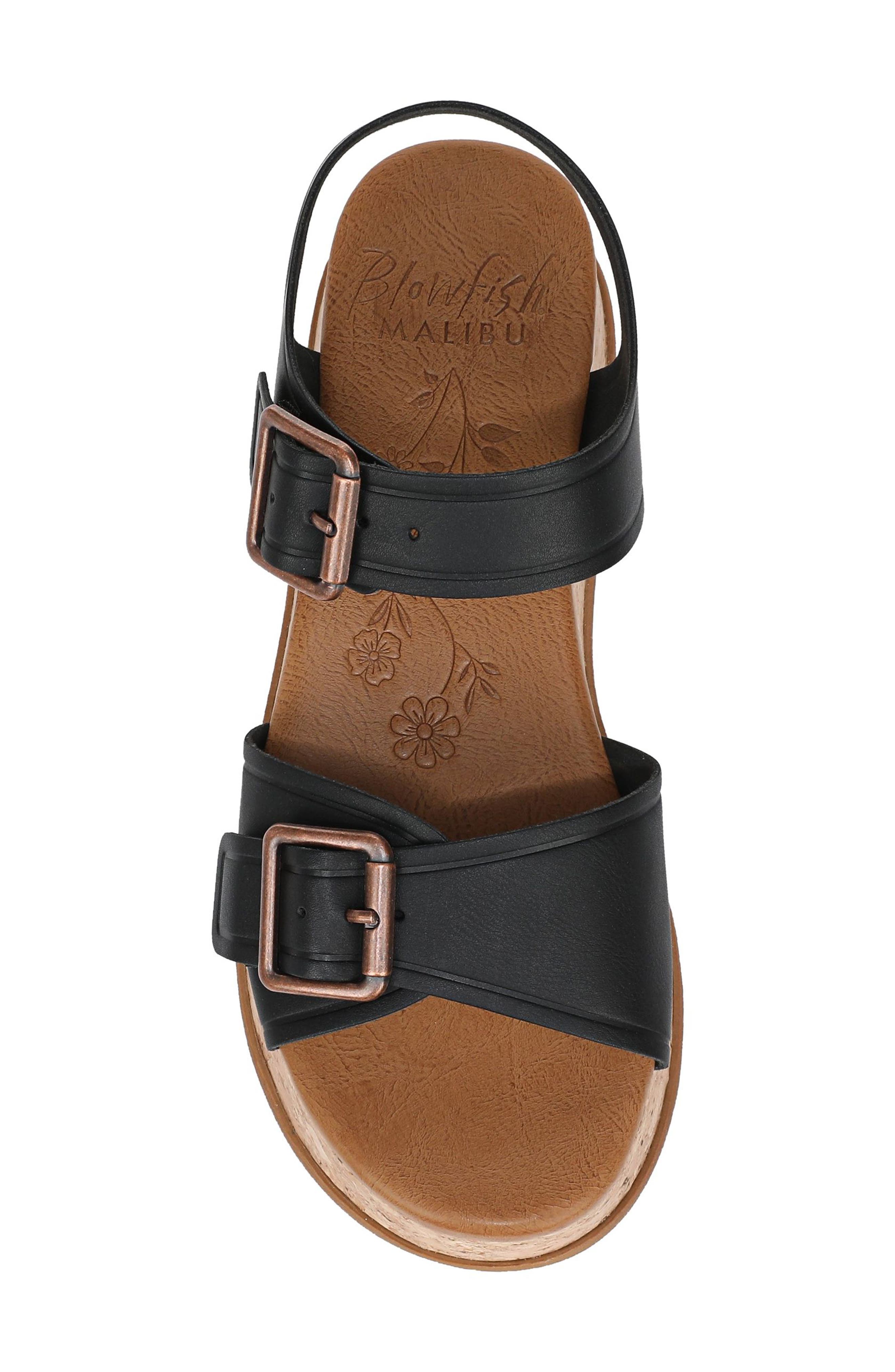 Blowfish Malibu Magical Platform Sandal, Alternate, color, Black Faux Leather