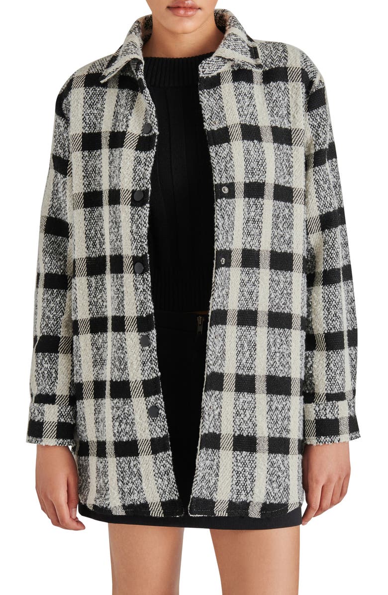 Steve Madden Eldridge Plaid Shirt Jacket, Main, color, 