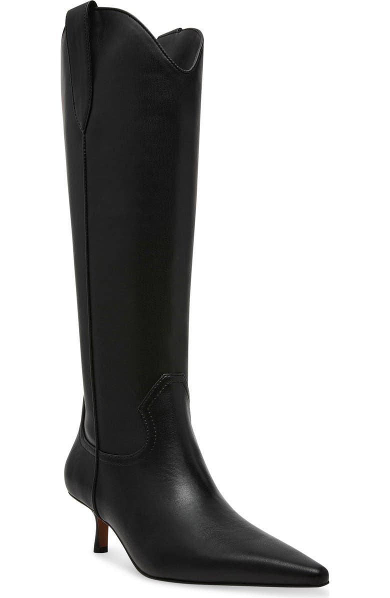 Steven New York Britt Knee High Western Boot, Main, color, Black