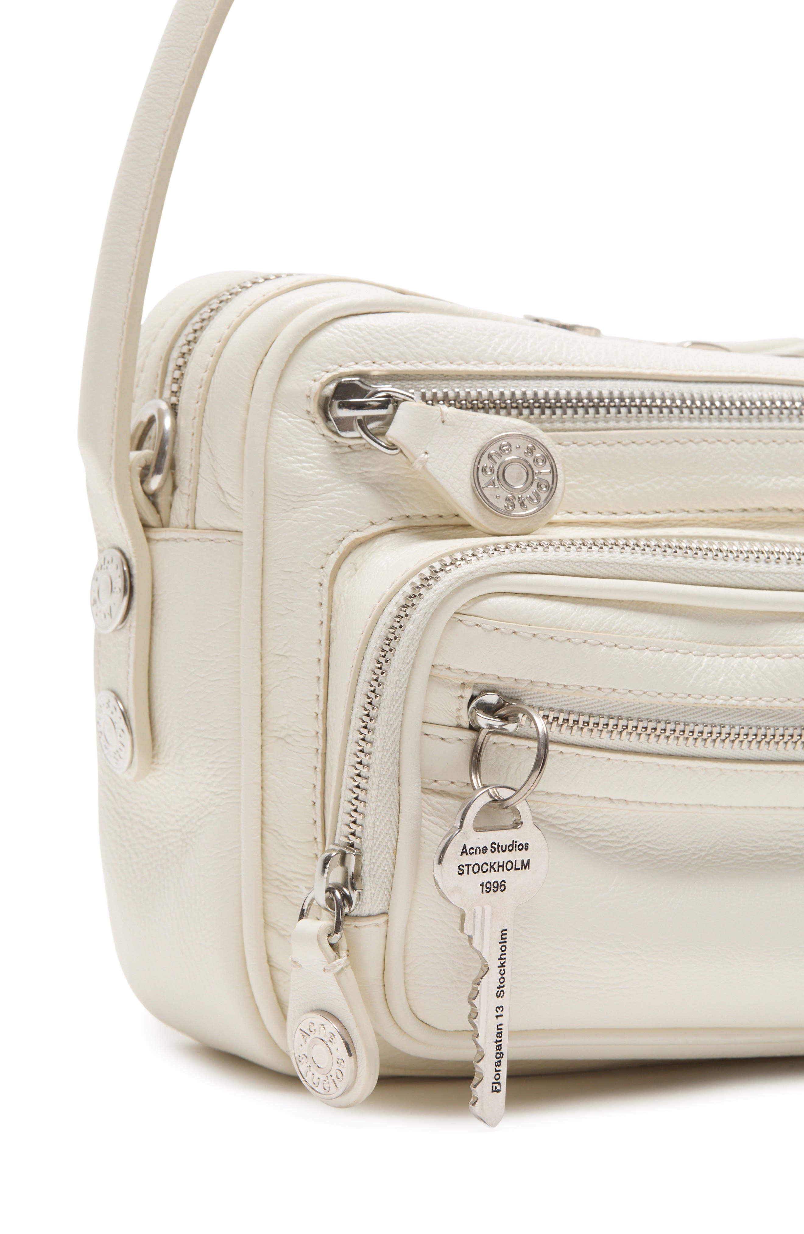 Small Camero Leather Shoulder Bag, Alternate, color, CREAM WHITE