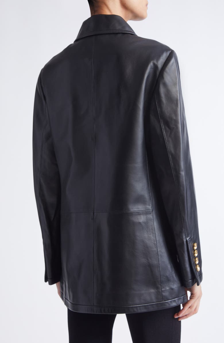 Altuzarra Leni Lambskin Leather Coat, Alternate, color, 