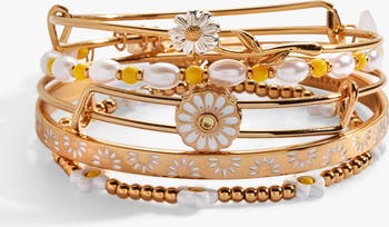 Daisy Bangle Bracelet Set of 5