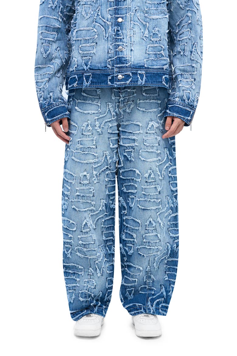 Alida Burnout Jeans, Main, color, Blue