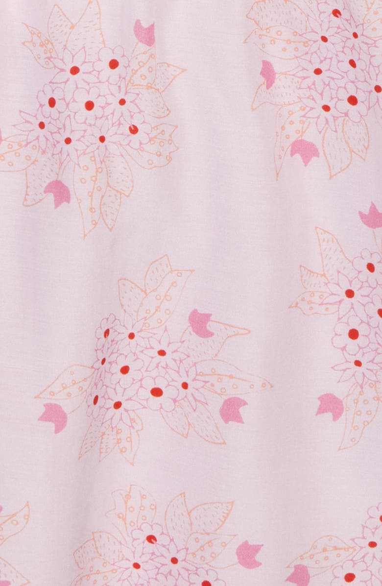 Chloé Kids' Floral Print Ruffle Dress, Alternate, color, S79 Pink Red