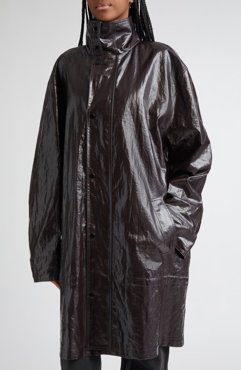 MM6 Maison Margiela Coated Linen Jacket, Alternate, color,