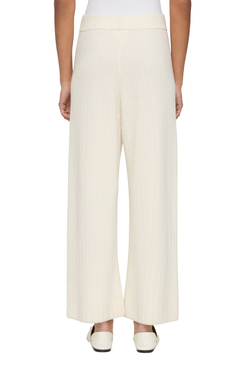 Rib Cashmere Blend Ankle Pants, Main, color, CLOUD