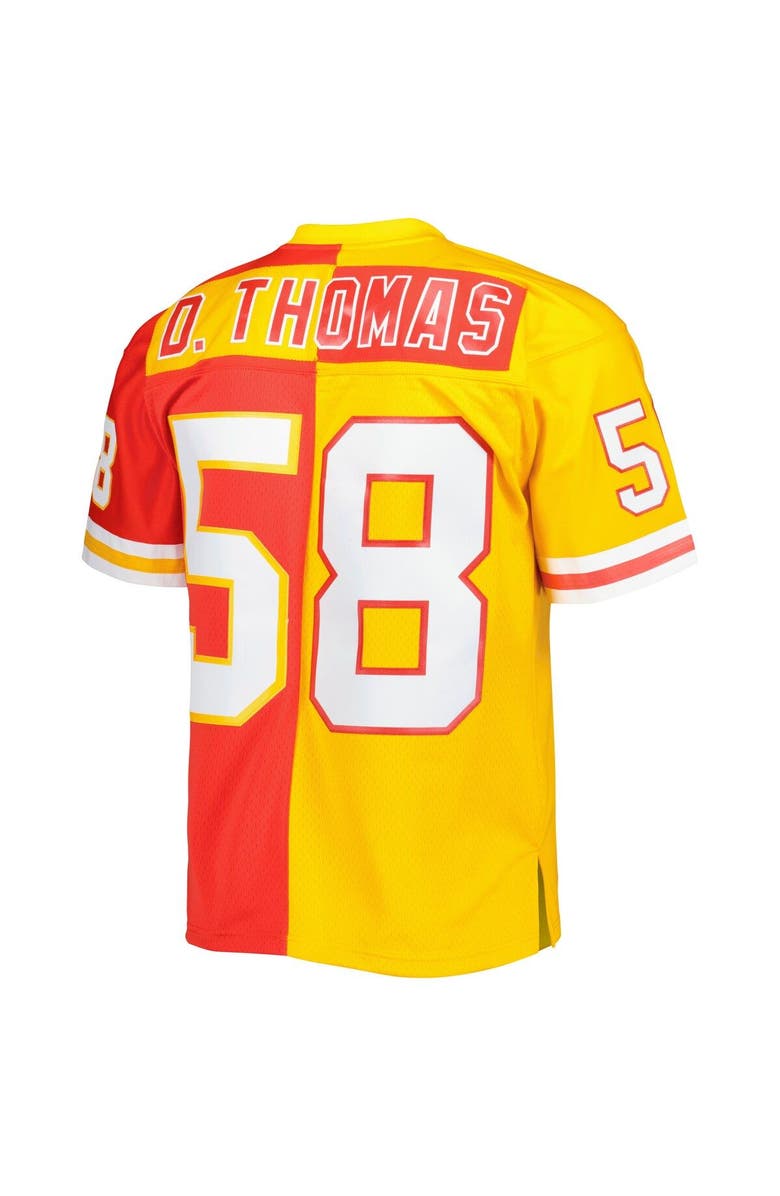 Mitchell & Ness Men's Mitchell & Ness Derrick Thomas Red/Gold Kansas City Chiefs 1994 Split Legacy Replica Jersey, Alternate, color, Red