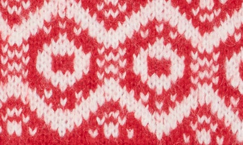 Joseph A Fair Isle Turtleneck Sweater In Red