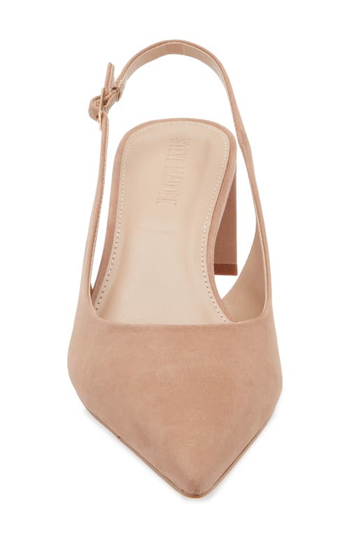 Steve Madden Robyn Pointed Toe Slingback Pump In Tan Nubuck