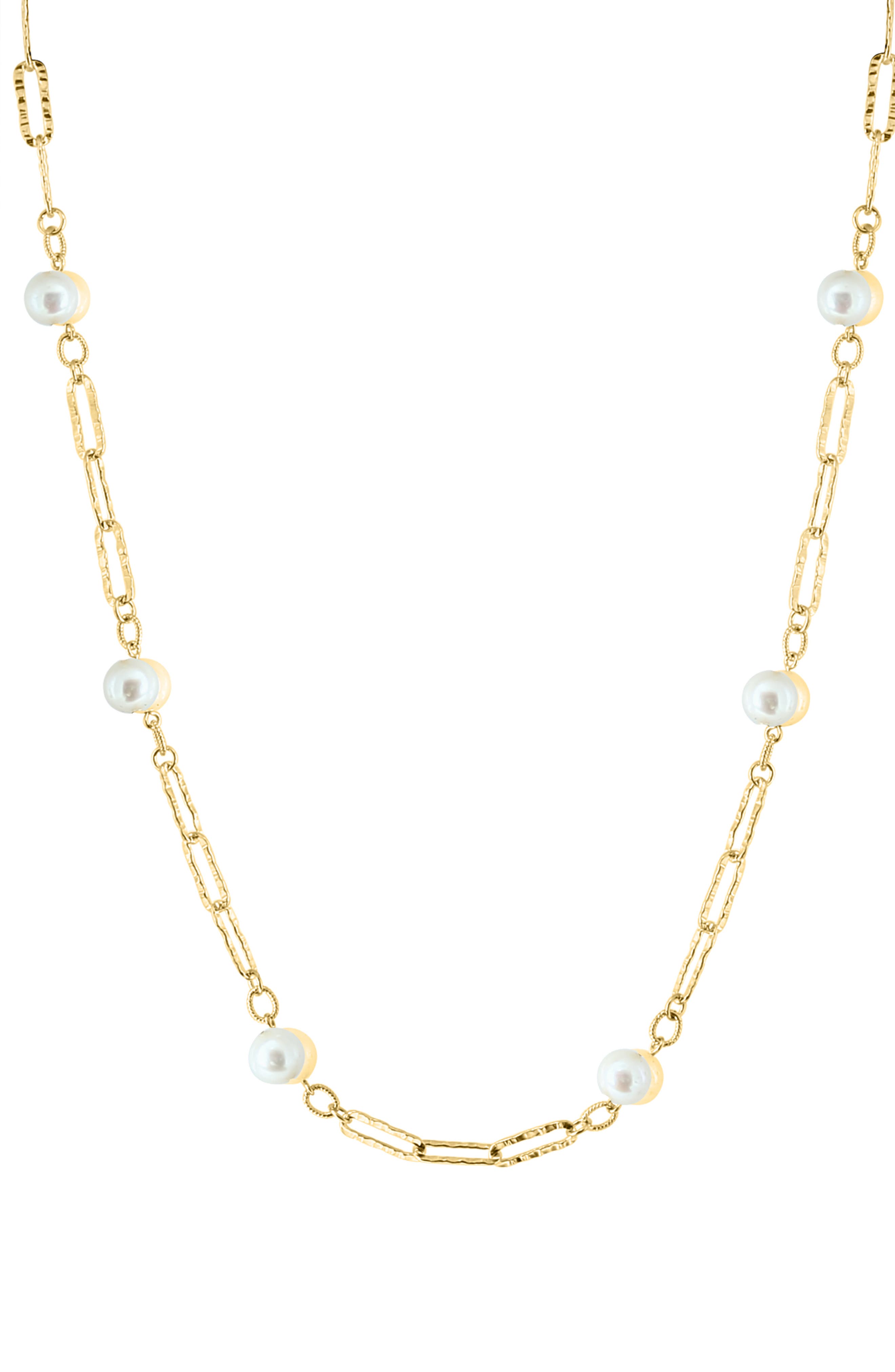 EFFY 7-8mm Pearl Station Chain Neckalce